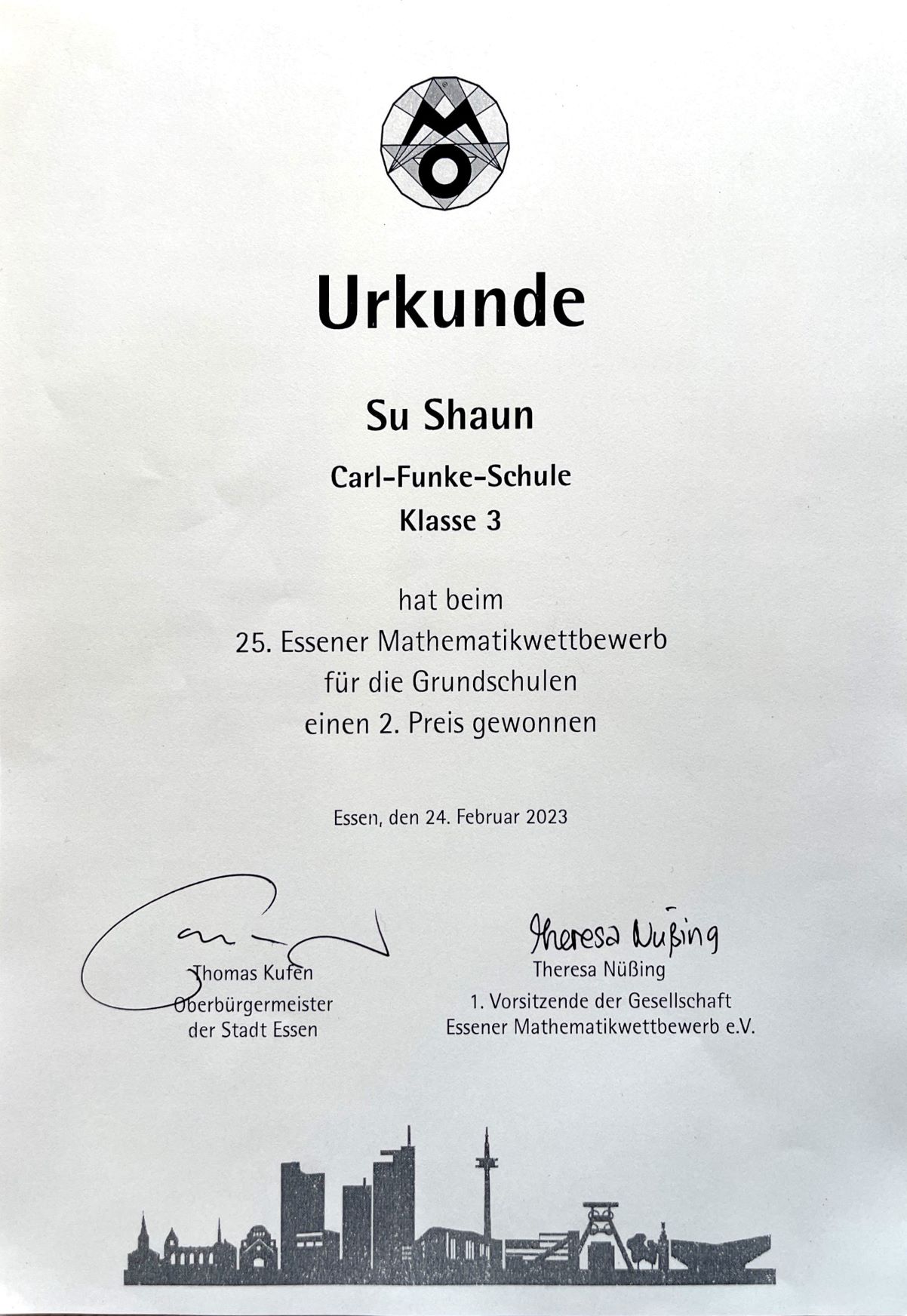 Mathematik Urkundehp